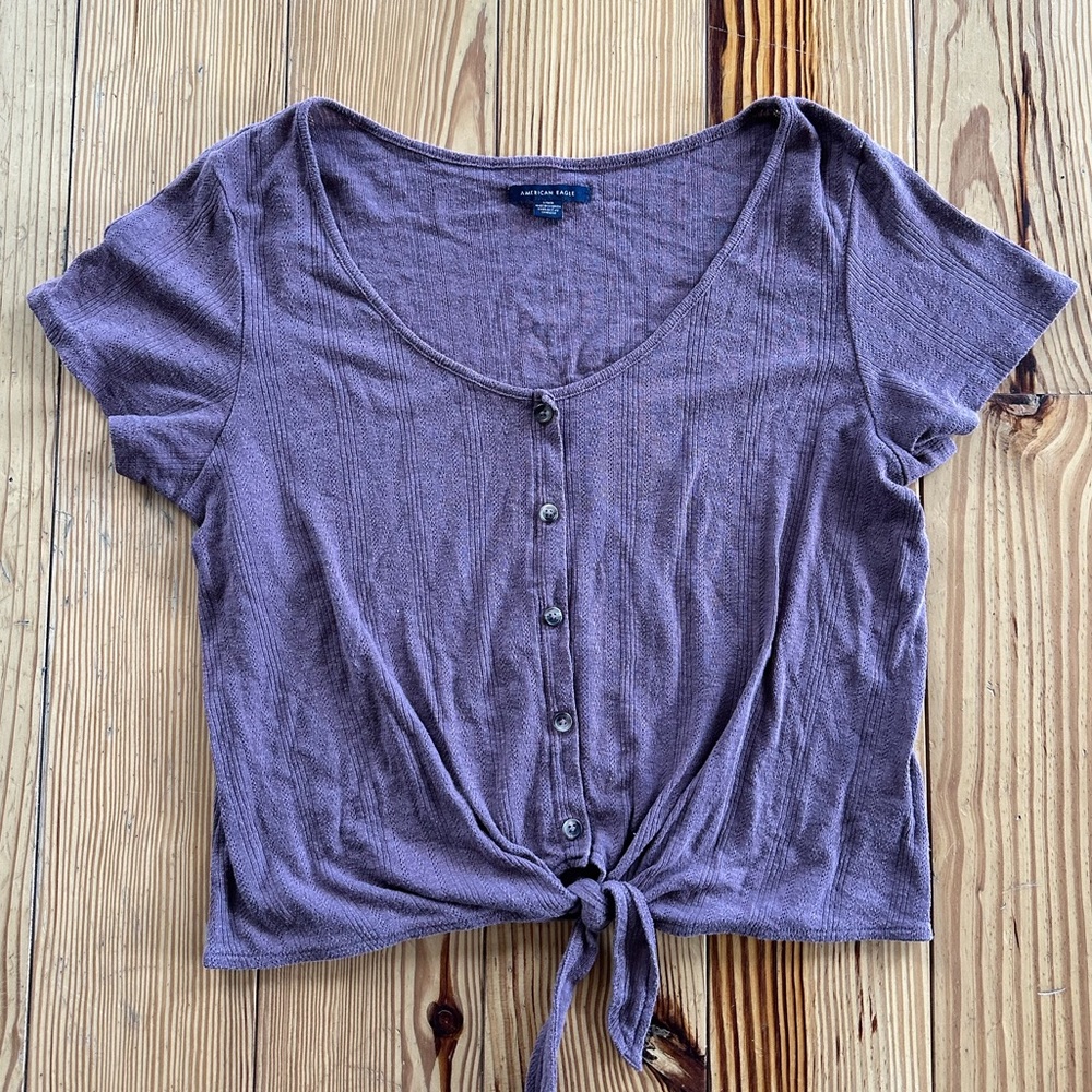 American eagle size L button front T-shirt blouse